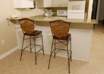 photo of the kitchen in the vacation condo on the beach of the Gulf of Mexico at Gulf Shores